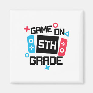 Gamer-Ck Zur Schule Shirt Junge Game On Fifth 5. K Magnet