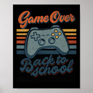 Gamer Ck Zurück Zur Schule Kinder Lehrer Game Over Poster