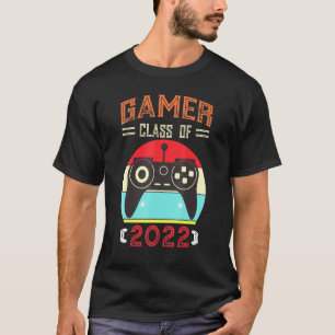 Gamer Class of 2022 Gaming Vintag Retro Graduation T-Shirt