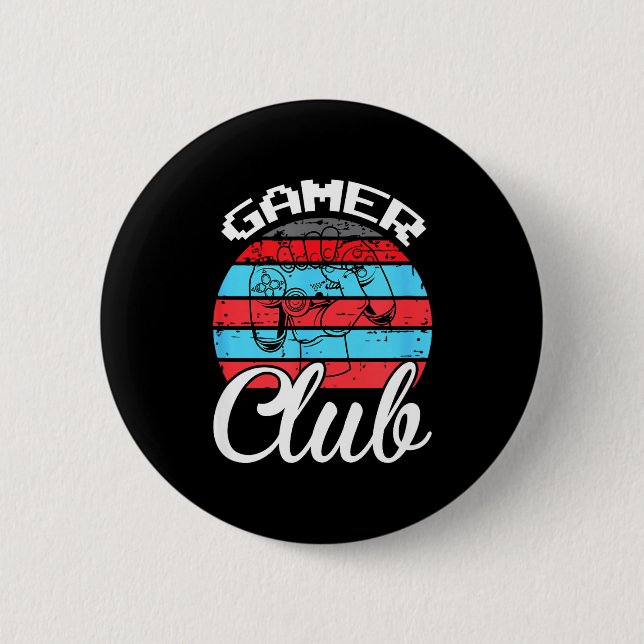 Gamer Club Funny Gaming Quotes Gift For Players  Button (Vorderseite)