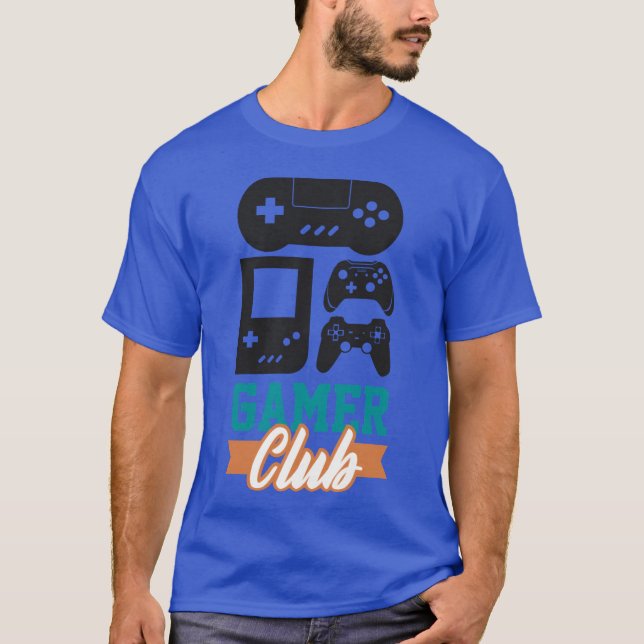 Gamer Club Video Game Player Gamers Gaming Geschen T-Shirt (Vorderseite)