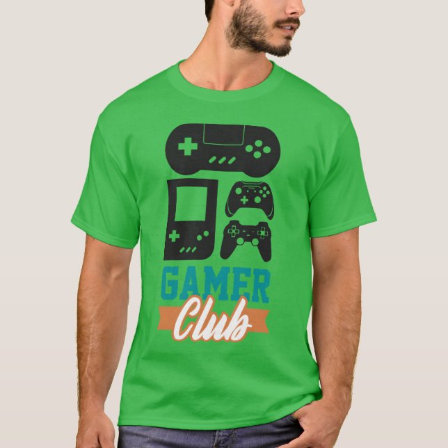 Gamer Club Video Game Player Gamers Gaming Gifts r T-Shirt (Vorderseite)