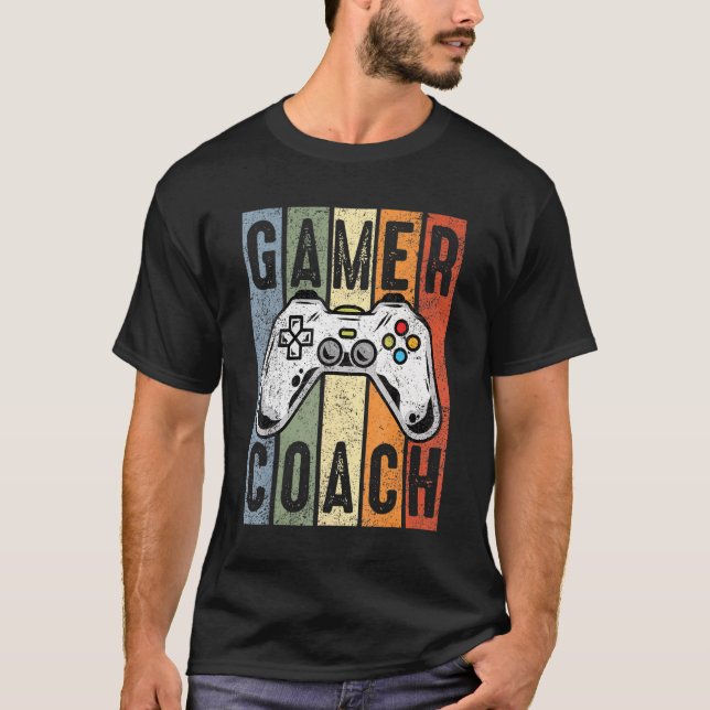 Gamer Coach Berufliches Video Game Player Cool Gam T-Shirt (Vorderseite)