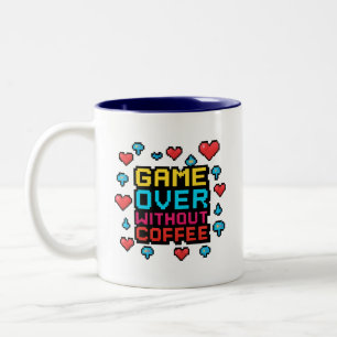 Gamer Coffee Tasse - Retro Pixel Art Coffein Gesch