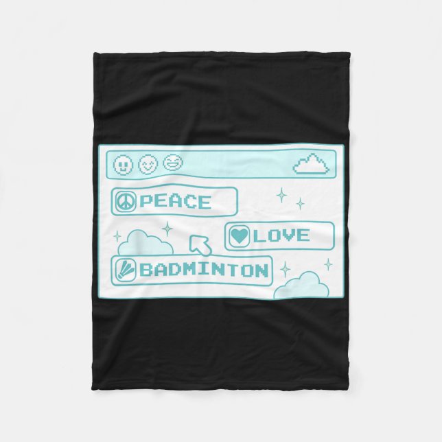 Gamer Computer Geek PC Nerd Cool Peace Liebe Badmi Fleecedecke (Vorderseite)