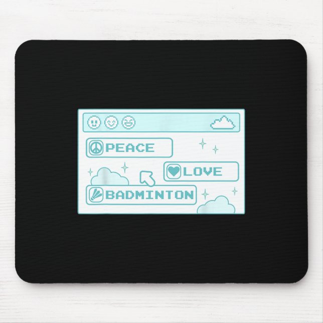 Gamer Computer Geek PC Nerd Cool Peace Liebe Badmi Mousepad (Vorne)