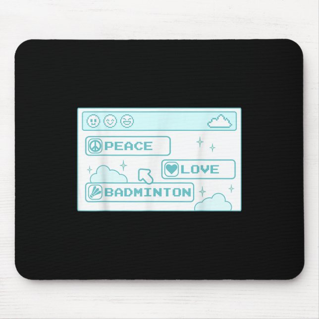 Gamer Computer Geek PC Nerd Cool Peace Liebe Badmi Mousepad (Vorne)