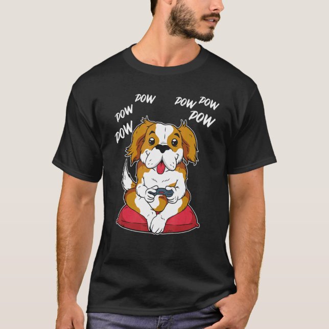Gamer Controller PC Besitzer von Gaming Dog T-Shirt (Vorderseite)