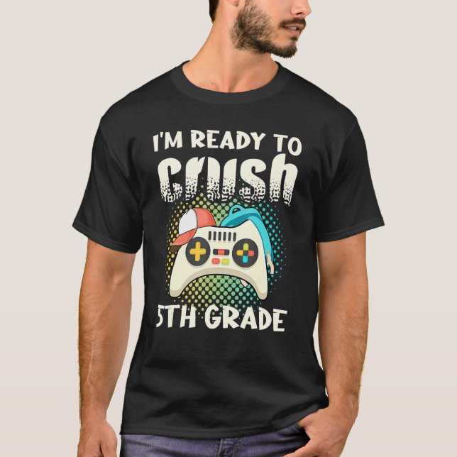Gamer Controller School ist bereit, 5. Grad zu zer T-Shirt (Vorderseite)