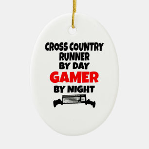 Gamer Cross Country Runner Keramik Ornament