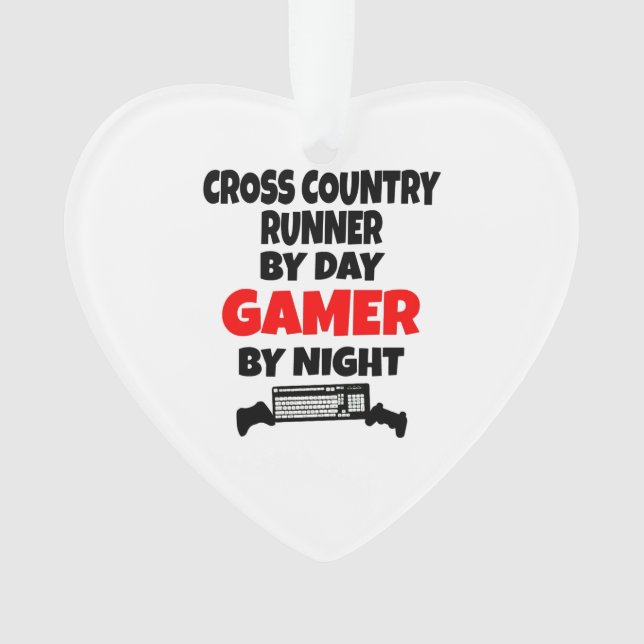 Gamer Cross Country Runner Ornament (Vorderseite)