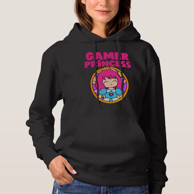 Gamer Cute Princess Video Game  For Her Hoodie (Vorderseite)