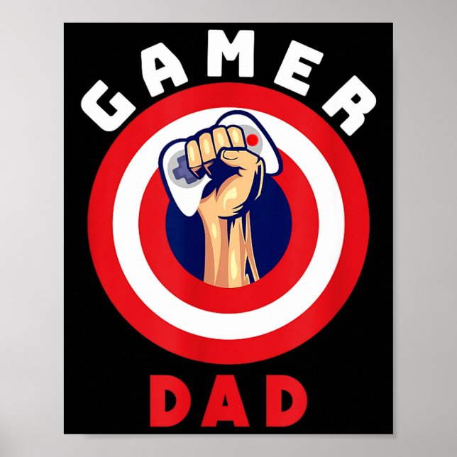 Gamer Dad Funny Gaming Quotes Cool Fathers Gift  Poster (Vorne)