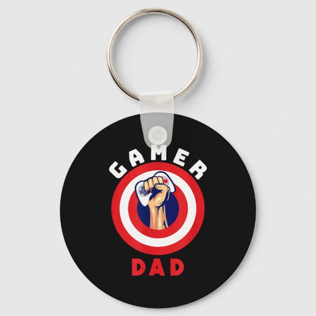 Gamer Dad Funny Gaming Quotes Cool Fathers Gift  Schlüsselanhänger (Vorderseite)