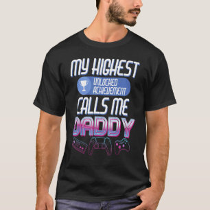Gamer Dad Leveling Up To Daddy Soon To Be Future F T-Shirt