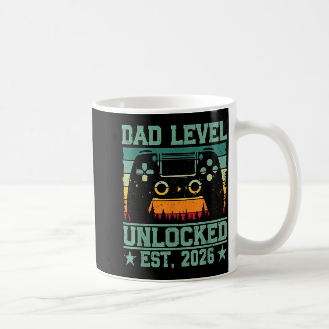 Gamer Daddy Vater Level Unlocks Est 2026 Bald Kaffeetasse (Rechts)
