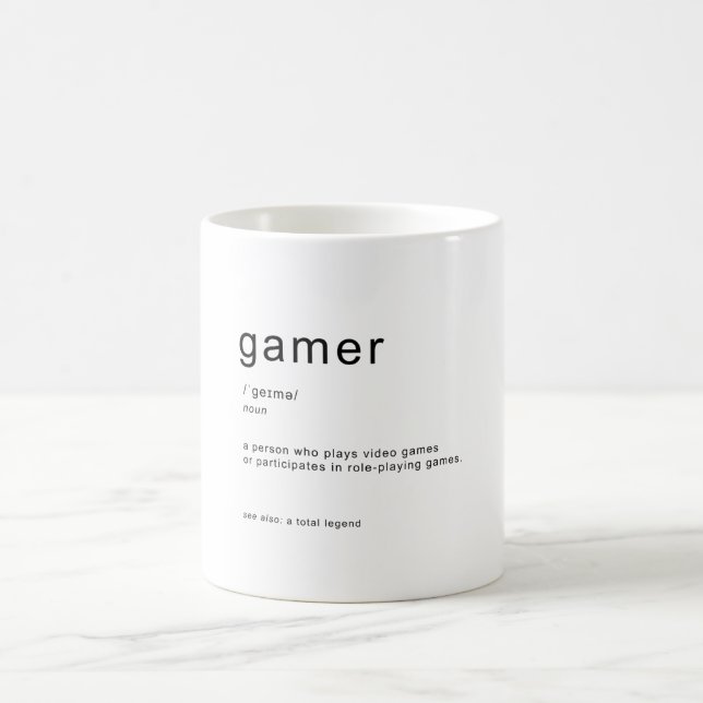Gamer-Definition Kaffeetasse (Mittel)