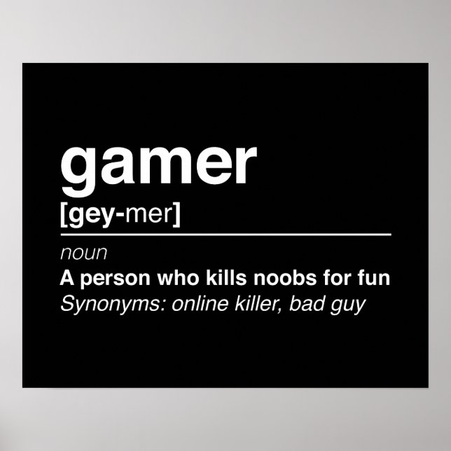 Gamer-Definition Poster (Vorne)