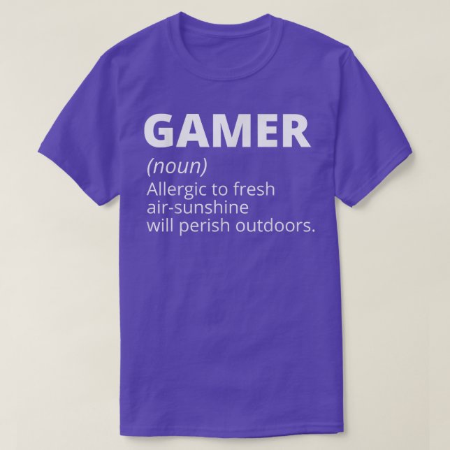 Gamer Definition tee Funny Gaming Video Game Playe (Design vorne)
