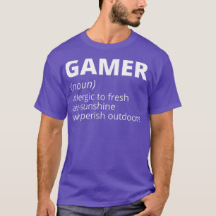Gamer Definition tee Funny Gaming Video Game Playe