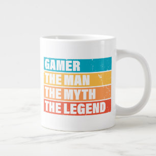Gamer. Der Mann. Der Mythos. Die Legende. Jumbo-Tasse