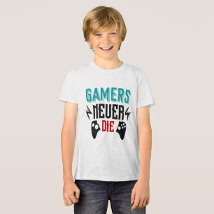 Gamer die nie Gaming Tri-Blend Shirt