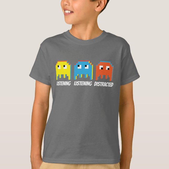 Gamer, die zuhören abgelenkte Kinder T - Shirt (Vorderseite)