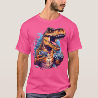 Gamer Dinosaur T Rex Ästhetische Dinosaurier Vi T-Shirt