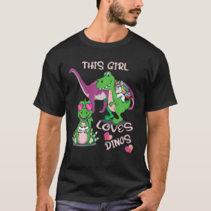 Gamer Dinosaurier Niedliches Design Dieses Mädchen T-Shirt