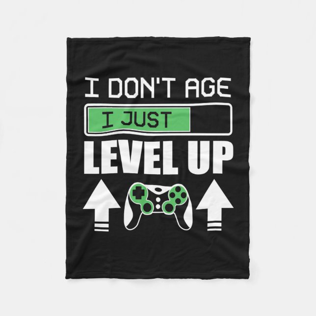 Gamer Do Not Age I Just Level Up Fleecedecke (Vorderseite)