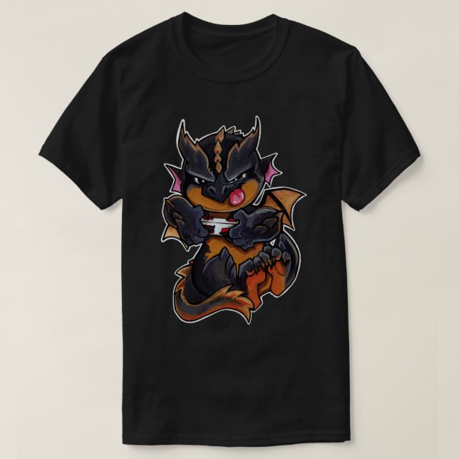Gamer Dragon T-Shirt (Design vorne)