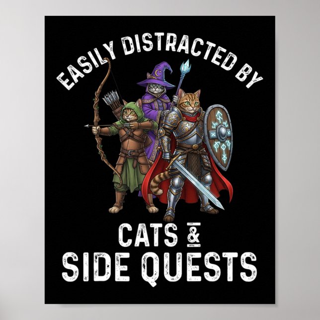 Gamer Easily Distracted  Poster (Vorne)