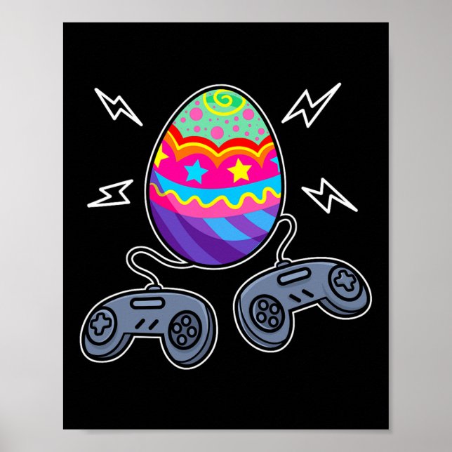 Gamer Easter Egg Gaming Video Game Lover - Geschen Poster (Vorne)
