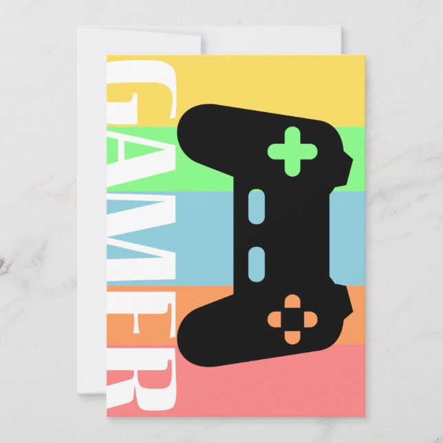 Gamer Einladung (Vorderseite)