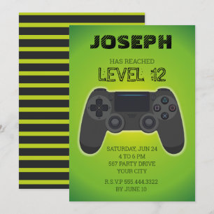 Gamer-Einladung, Videospiel Levelaufstieg Einladung