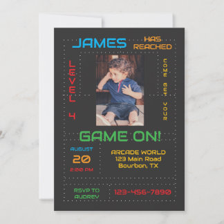 Gamer-Einladung zum nächsten Geburtstag mit Foto Einladung