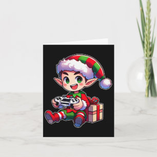Gamer Elf Christmas Gaming Xmas Kinder Jungs Karte