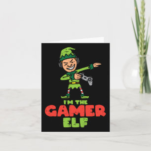 Gamer Elf Dab Xmas Weihnachtsfamilien Kinder Kinde Karte
