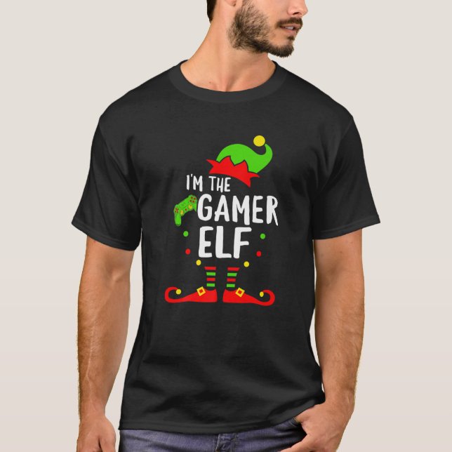 Gamer Elf Family Matching Christmas Xmas Video Gam T-Shirt (Vorderseite)