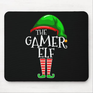 Gamer Elf Family Matching Group Christmas Gift Vid Mousepad