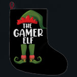 Gamer Elf Matching Family Christmas Gamer Großer Weihnachtsstrumpf<br><div class="desc">Gamer Elf Matching Family Christmas Gamer</div>