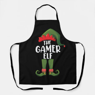 Gamer Elf Matching Family Christmas Gamer Schürze