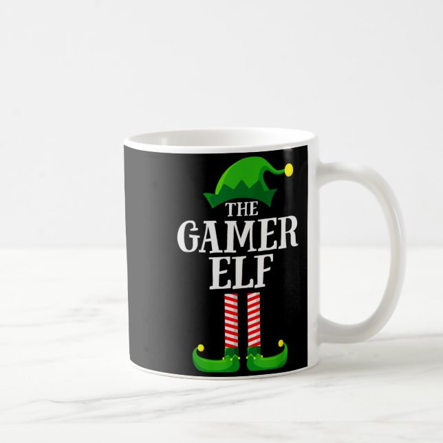 Gamer Elf Matching Family Group Christmas Party Py Kaffeetasse (Rechts)