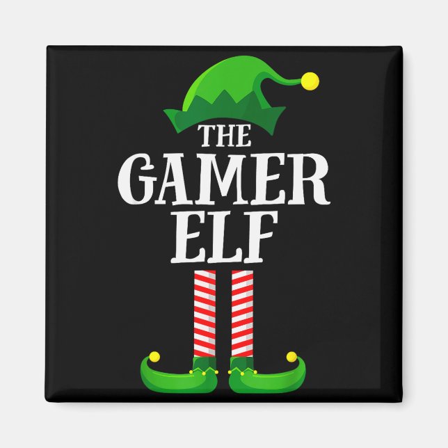 Gamer Elf Matching Family Group Christmas Party Py Magnet (Vorne)