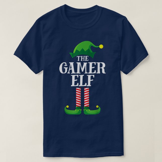 Gamer Elf Matching Family Group Weihnachts-Party P T-Shirt (Design vorne)