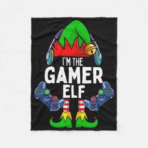 Gamer-Elf passendes Familien-Weihnachten Fleecedecke