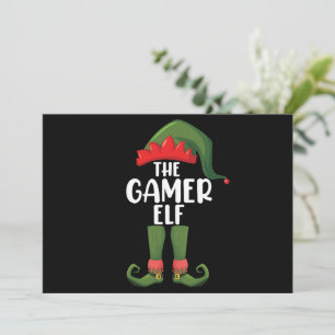 Gamer-Elfe passend zur Familie Weihnachten Gamer Einladung