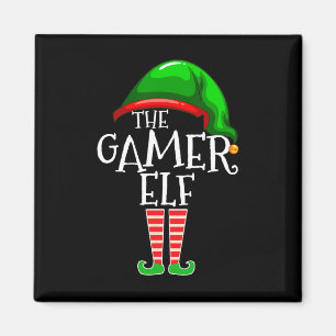 Gamer-Elfen-Familien-Matching-Group-Weihnachtsgesc Magnet