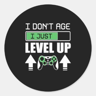 Gamer erleben nicht, dass ich nur Level Up Runder Aufkleber