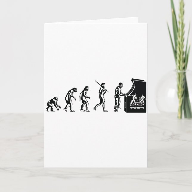 Gamer Evolution - Game Video Games Arcade Geek Karte (Vorderseite)